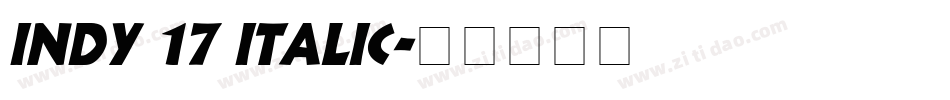 Indy 17 Italic字体转换